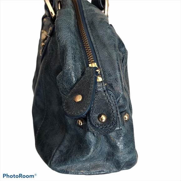 Charles David Turquoise Patent Leather Satchel - Picture 3 of 7